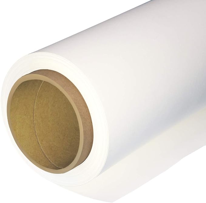 Huamei Seamless Photography Background Paper, Photo Backdrop Paper 53-Inches Wide x 16-Feet, #69 Eco Bright White (135569)