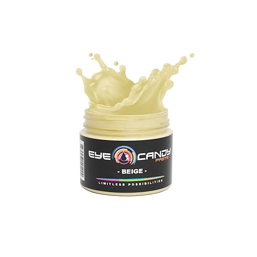 Eye Candy Beige Resin Pigment Paste Beige (2 oz/RAL 1001) | Epoxy Resin Art Paste | Highly Pigmented | Resin Art | Woodworking