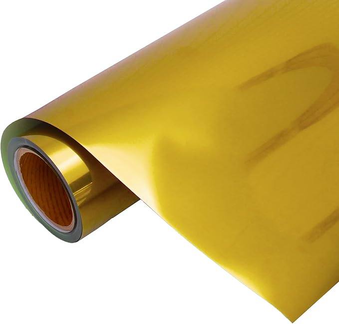 10 Yard x 20" Wide Roll Threadart Metallic Gold Heat Transfer Vinyl Film | Compatible with Venture Explore and Maker, Silhouette Cameo, & Large Format Cutters