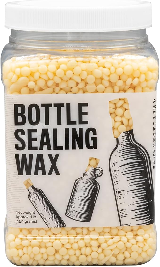 Blended Waxes, Inc. Bottle Sealing Wax, Pastille Wax Seal Beads For Wine, Beer, and Liquor Bottle Sealing, Seals Between 25-30 Bottles, 1 lb, Honey