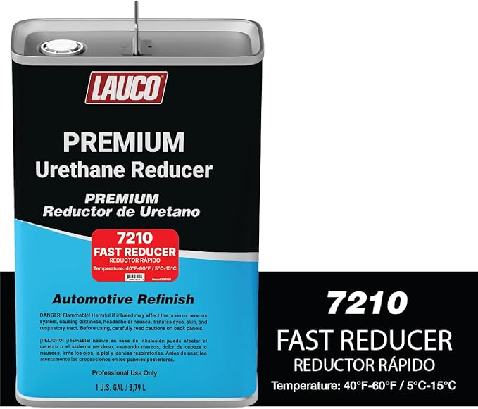 LAUCO Fast Urethane Grade Reducer, 1 Gallon (For 40 °F / 4 °C & Above), High-Performance Solvent Thinner for Urethane & High-Solids Automotive/Industrial Coatings