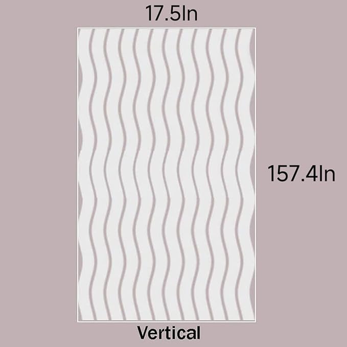 LEMON CLOUD Window Film for Privacy and Light Protection，Non Adhesive Removable Glass Covering Opaque Window Sticker Self Static Cling Vinyl Glass Film for Home Office (17.5 x 157.4 Inch,Wavy)