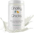 Chalky Chicks All-in-One Chalk Paint for Furniture or Cabinet - 32 Fl Oz - Matte Finish Salt Flats (Off White) for Metal, Wood Furniture Paint - No Sanding All-in-One for Home Decor & Crafts, USA Made