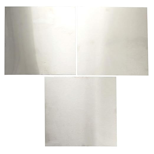 EAGLE 1: 12" x 12" 26 Gauge Sheet Metal Squares (3 Pack Per Order, Multiple Colors) Great for Arts, Crafts, DIY Home or Work Projects (18" X 18", Stainless Steel)