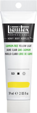 Liquitex Professional Heavy Body Acrylic Paint, 2-oz (59ml) Tube, Cadmium Free Yellow Light