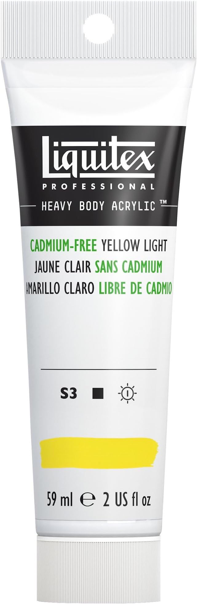 Liquitex Professional Heavy Body Acrylic Paint, 2-oz (59ml) Tube, Cadmium Free Yellow Light