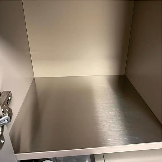 316L Stainless Steel Sheet 8x12x0.031 (23 Ga) 2 Pack, Brushed Metal Plates for Home DIY, Jewelry Making, Model Building - Rust Resistant, Cut-to-Size Ready