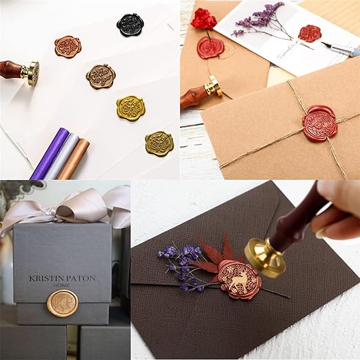 6 Pieces Sealing Wax Sticks with Wicks for Letter Seal Wax Stamp,Wedding Invitations, Packaging Decoration,Christmas Gift Ideas (Blue)