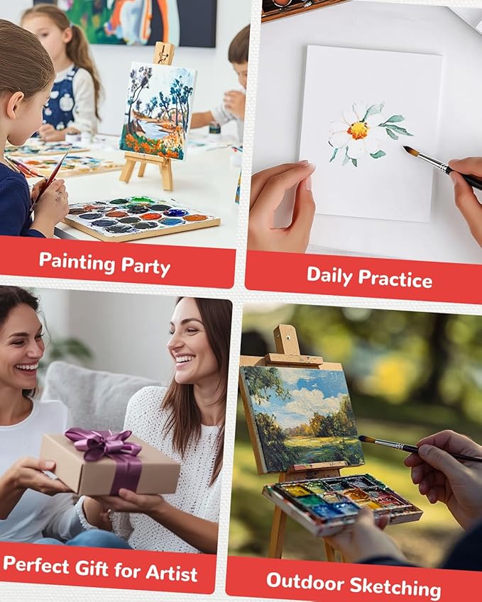 Small Painting Canvas Boards 60 Pack 5x7 Inch Kids Canvas Panels Blank White 100% Cotton for Acrylics Oil Watercolor Tempera Paints Art Class Supplies