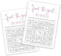 Bridal Shower Bingo, 25Pcs Prefilled Find The Guest Bingo Game Cards, Engagement Party Games for Guests, Pink Wedding Party Supplies - E17