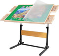 2000pcs Puzzle Table with Legs,40.16"x28.5"Wooden Jigsaw Puzzle Board with 4 Drawers & Cover,Height Adjustment & Weight optimization