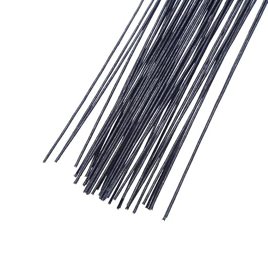 Decora 20 Gauge Black Floral Wire 16 inch,50/Package