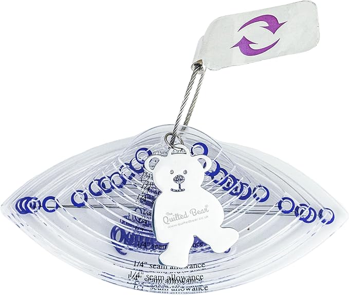 The Quilted Bear Leaf Quilting Templates – 8 Clear Non-Slip Acrylic Quilt Templates for Precise Fabric Cutting & Stress-Free Machine Quilting - Ideal for Quilt & Sewing Supplies (¾–3")