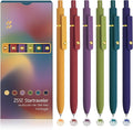 6 Pcs Color Pens for Journaling 0.5mm Fine Point Colored Gel Ink Pen, Smooth Writing Colorful Pens for Note Taking, Gift Set for Women & Men (6 Pcs Vintage Gold)