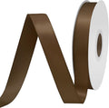 Brown Satin Ribbon 3/4" X 50 Yards Solid Color Double Faced Ribbons Perfect for Crafts Wedding Decor Bow Making Arts Sewing and More