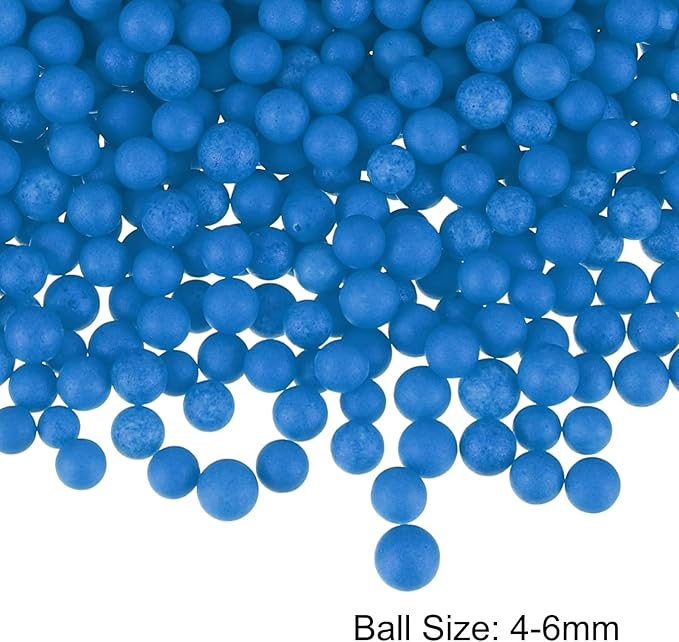 MECCANIXITY Foam Beads Foam Balls 4-6mm for Wedding and Party Decorations, Tiny Packing Balls, Arts DIY Crafts Supplies (Lake Blue,1 Pack Approx 5000pcs)