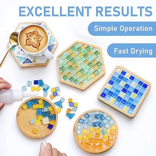 Mosaic Crystal Grout, Mosaics Tile Tools, Mosaic Tile Accessories – Essential for Handmade Grouting and Perfect for DIY Craft Projects (Translucent, 17.6oz)