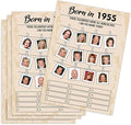 70th Birthday Party Games, Born in 1964 Games, Birthday Party Supplies for Adults, Fun 1955s Party Game，Pack of 30 Cards