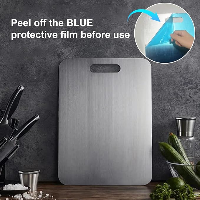 Titanium Cutting Boards for Kitchen,Katuchef Titanium Cutting Board,Non toxic Doubld-Side Available Chopping Boards, Easy to Clean and Store(1PC-XL:18.11 * 11.81)