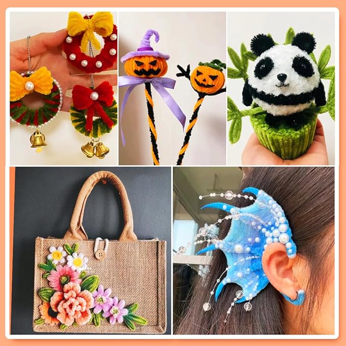 GAGANIU 500pcs Pipe Cleaners, Pipe Cleaners for Crafts, Craft Supplies Multicolor Chenille Stems for Art&Craft Christmas DIY Projects(Green)