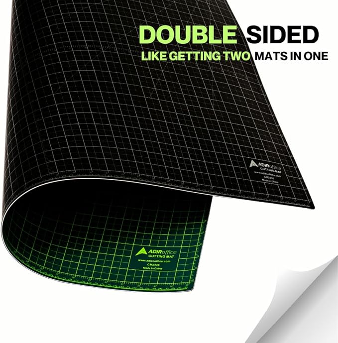 Adir Self Healing Cutting Mat - 24x36 Inches Quilt and Sew Cutting Mat with 5 Layers, Double Sided Cutting Mats for Crafts - Reversible Non-Slip Cutting Pad with Grid