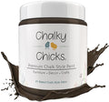 Chalky Chicks All-in-One Chalk Paint for Furniture or Cabinet - 16 Fl Oz - Matte Finish Lava Cake (Dark Brown) for Metal, Wood Furniture Paint - No Sanding All-in-One for Home Decor & Crafts, USA Made