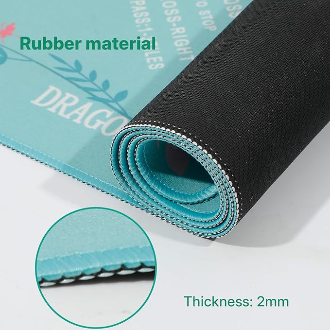 Mahjong Mat, Mahjong Mat for Table, Comes with 1 Velvet Mahjong Mat Storage Bag, with 2025 Mahjong Cards (4pcs), Fit for Mahjong/Poker/Board Games/Card Games/Dominoes (Green)
