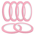 MECCANIXITY Masking Tape 0.2 Inch x 21 Yard Painter's Tape Pink Paint Tapes for DIY Crafts Arts Drawing Decoration Labeling Car Painting Artist Teachers, Pack of 6