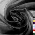 Black Crystal Organza Fabric – 16" x 5 Yards Lightweight Sheer Tulle for Bows, Tutus, Table Runners, Gift Wrapping, Crafts & DIY Sewing (Folded Package)