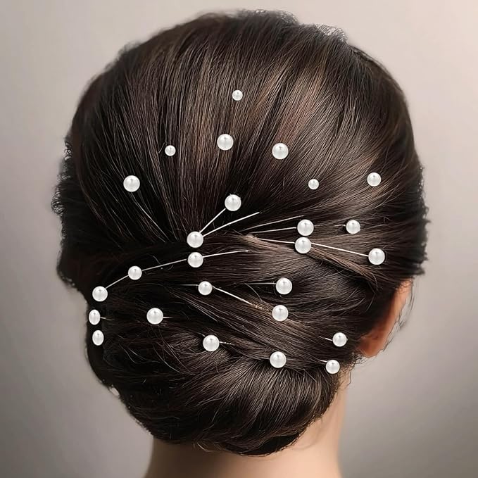 2800 Pieces Self Adhesive Pearl Stickers, Decorative Pearl Gems White Flat Back Half Round Pearls Sticker 4 Size for Hair Face Makeup Eye Nail Crafts(4 Sheets,3/4/5/6mm)