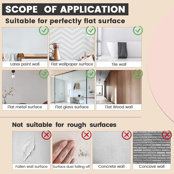 Acrylic Self Adhesive Mirror Sheet for Wall, Plastic Non Glass Sticky Kid Safety Mirror Tiles for Wall Rectangle 16x47 inch 2 Pcs