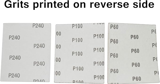 60 Sandpaper 1/4 Sheets for Palm Sanders - Includes 20 of 60 Grit, 20 of 100 Grit, and 20 of 240 Grit by SciencePurchase