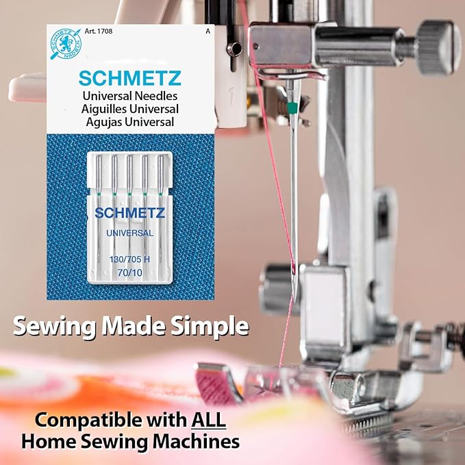 SCHMETZ Universal Sewing Machine Needles - Size 70/10, 5-Needle Cards, Pack of 10