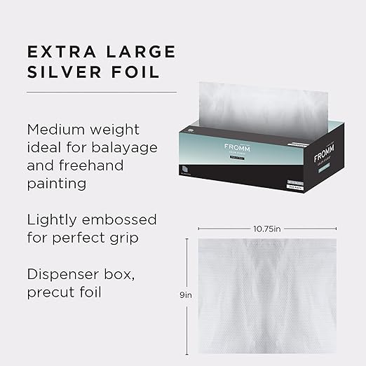 Fromm Pop Up Hair Foils, Ideal for Longer, Thicker Hair Types, Cosmetology Supplies, Hairstylist Essentials, Ideal for Highlighting and Coloring, Precut, 9" x 10.75", 900 Foil Sheets