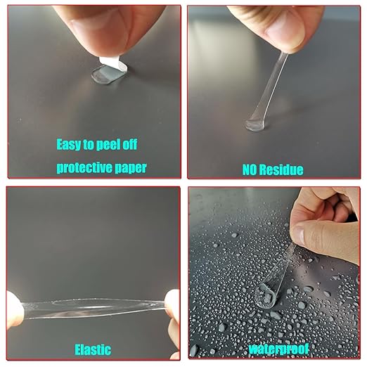 720 Pcs Sticky Tack Poster Stickers, Double Sided Sticky Round Clear Stickers, No Trace Poster Adhesive Putty Removable Waterproof Adhesive Dots for Festival Decoration Sticky Dot (0.31" X 0.51")