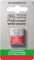 Winsor & Newton Professional Water Colour Paint, Half Pan, Cadmium-Free Red
