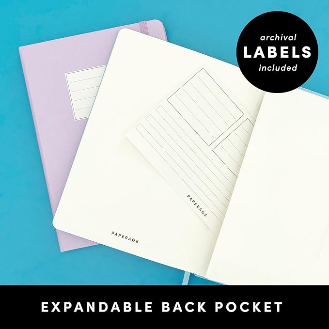 PAPERAGE Lined Journal Notebook, 10 Pack, (Blush), 160 Pages, Medium 5.6 in x 8 in - 100 GSM Thick Paper – Hardcover Journaling Notebook for Work, School & Note Taking