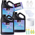 LET'S RESIN UV Resin, 1500g Odorless, Low Shrinkage, Clear Ultraviolet Epoxy Resin with Silicone Measuring Cups, for Jewelry, Molds, Craft Decoration