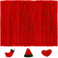 Iooleem 200pcs Red Pipe Cleaners, Chenille Stems, Pipe Cleaners for Crafts, Pipe Cleaner Crafts, Art and Craft Supplies.