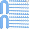 Yookeer 1000 Pieces Tile Leveling System Tile Spacers 1/16 Inch, Horseshoe Shim U Shape Plastic Vitrolite Leveling Clips for Various Types, Blue