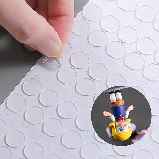 Adhesive Stick dots Two-Sided Sided Mounting Putty Stick Tack for Wall Hanging Crafts Balloons Festival Party Decorations,Clean Removable(0.6"*0.6"-240)