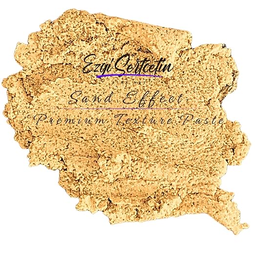 Premium Sand Effect Texture Paste | 6oz by Volume | Unique Metallic Colors | Excellent Sand Texture Effect | by Ezgi Sertcetin (Metallic Parmigiana)