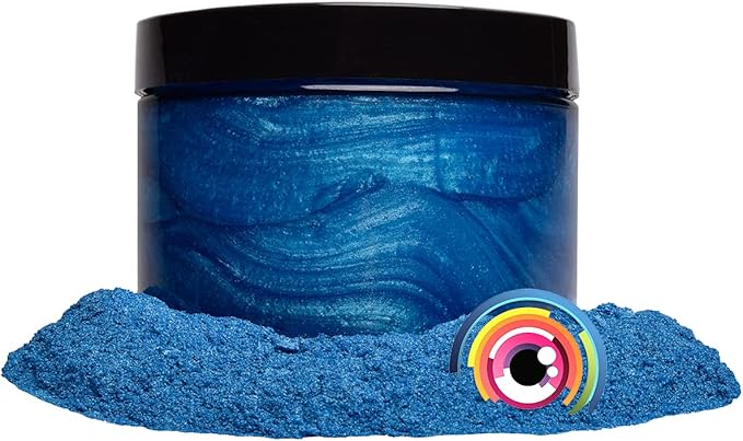 Eye Candy Pigments Premium Blue Mica Powder - Umi Blue (50gr) - for Epoxy, Resin, Soap, Paint, Woodworking, Acrylic Pouring, Bath Bombs, Fishing Lures - DIY Arts and Crafts Additive