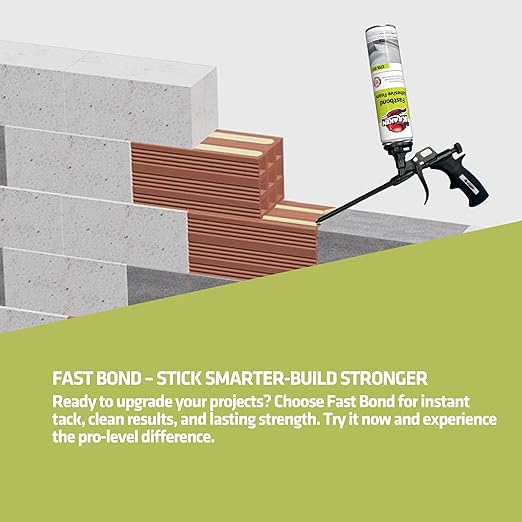 Kraken Bond Fastbond Spray Foam Adhesive (12x24oz.) - Heavy Duty Construction Adhesive for Insulation, Wall & Facade, Concrete, Stone, Subfloor, XPS & EPS Foam Board, Gun&Cleaner Included | 12 Pack