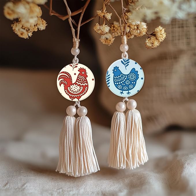 CHGCRAFT Artistic Chicken Silhouette Polymer Clay Texture Sheet Plant Leaves Bohemian Silicone Texture Mat for Polymer Clay Making Earrings Jewelry DIY Crafts 5.5 × 5.5 Inch
