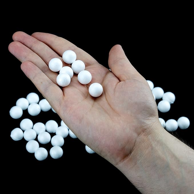 200 Pack 0.6 Inch Blank Foam Balls for Art Decoration Polystyrene Small Craft Foam Balls for Easter Sphere Foam Ball for School DIY Projects