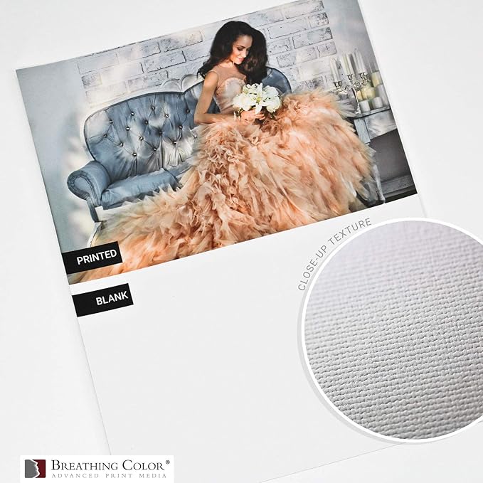 Premium Lyve Matte Canvas Sheets Professionals choice for Archival Inkjet for Use on Epson, Canon and HP printers. 13 inch x 19 inch 25 sheets