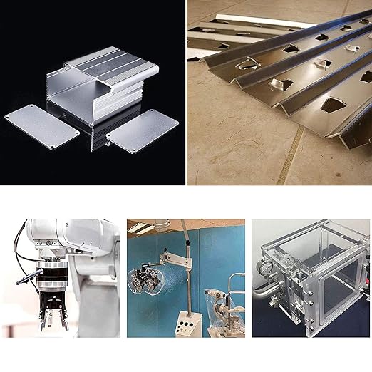 2Pack 6061 T651 Aluminum Sheet Metal 8 x 8 x 1/32(0.8MM) Inch Flat Plain Thin Aluminum Plate Covered with Protective Film, Heat Treatable Rectangle Aluminum Metal Plate for Crafting, DIY, Industrial
