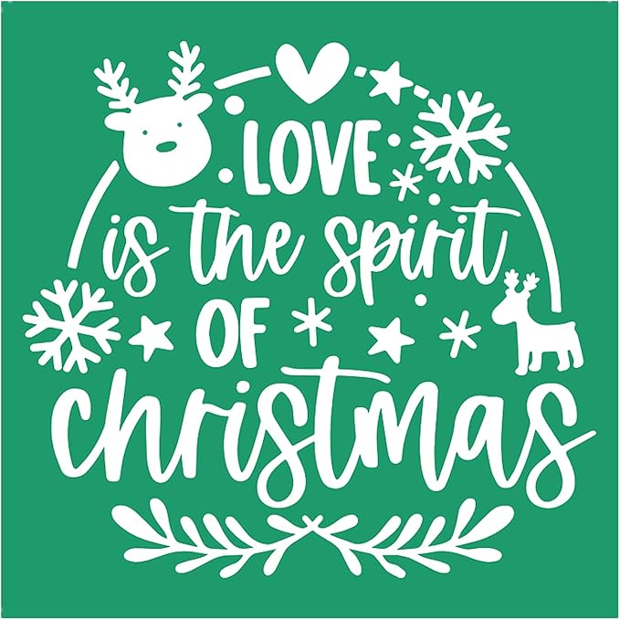 JAAJDO Reusable Silk Screen Stencil for Painting on Wood, Christmas Pillow Covers, Window Decor, Hand Towels, T-Shirt - Mesh Transfers Adhesive Stencils for Crafts