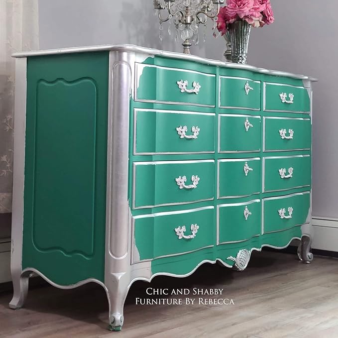 Dixie Belle Paint Company Chalk Finish Furniture Paint - Mermaid Tail (16oz) - Matte Aqua Green Chic Chalk Mineral DIY Furniture Paint